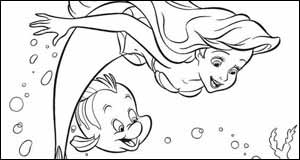 Ausmalbild 1 - Unterwasser Tanz