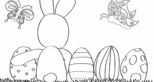Ausmalbild 1 - Osterhase