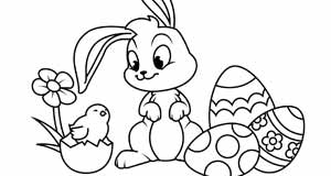 Ausmalbild 3 - Osterhase