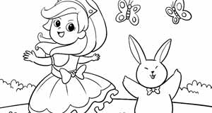 Ausmalbild 1 - Prinzessin